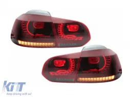 image-5-Stražnja svjetla Full LED prikladna za VW Golf 6 VI (2008-2013) R20 Dizjan Crveni dim dimno svjetlo za okretanje Statično