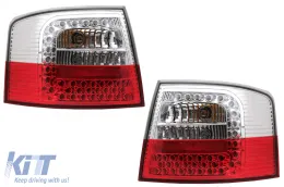 image-28-Stražnja svjetla LED prikladna za Audi A6 4B C5 Avant Karavan ( Bistro ) prozirno staklo crveno i bijelo