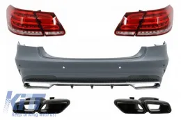 image-76-Stražnji Branik s vršcima prigušivača ispušnog sustava Black Edition i LED svjetlosnom trakom, stražnjim svjetlima prikladnim za Mercedes W212 E-Class Facelift (2009-2012) E63 Dizjan