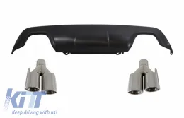image-32-Stražnji difuzor s vrhovima ispušnog lonca Quad pogodan za BMW serije 5 E60 E61 (2003-2010) Sport M-Technik Dizjan