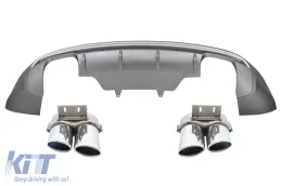 image-38-Stražnji Spojler za branik , difuzor, dvostruki izlaz pogodan za Audi Q5 8R Facelift (2013-2016) Standardni Branik SE