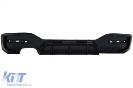 image-68-Stražnji Spojler za branik , difuzor, lijevi dvostruki izlaz pogodan za BMW serije 1 F20 F21 LCI (2015-2019) Piano crna