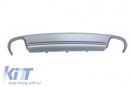 Suitable for AUDI A4 B8 Sedan Facelift (2012-up) Rear Bumper Valance Diffuser & Exhaust Tips S4 Design-image-56299