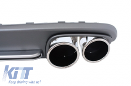 Suitable for AUDI A4 B8 Sedan Facelift (2012-up) Rear Bumper Valance Diffuser & Exhaust Tips S4 Design-image-56300