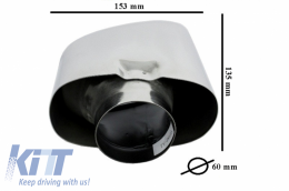 Suitable for BMW X5 E70 Exhaust Muffler Tips (2007-up) LCI Facelift Look-image-6021587