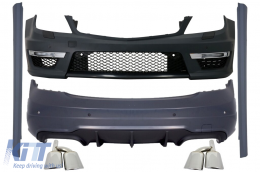 Suitable for MERCEDES C-class W204 C204 Facelift (2007-2015) C63 Design Body Kit with Muffler Tips