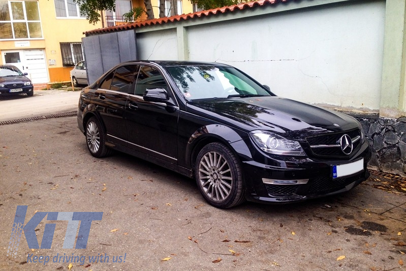 Suitable For Mercedes C Class W204 C204 Facelift C63 Design Body Kit With Front Grille Sport Black Glossy Chrom Carpartstuning Com Suitable For Mercedes C Class W204 C204 Facelift C63 Design Body Kit With Front Grille Sport Black Glossy Chrom Carpartstuning Com