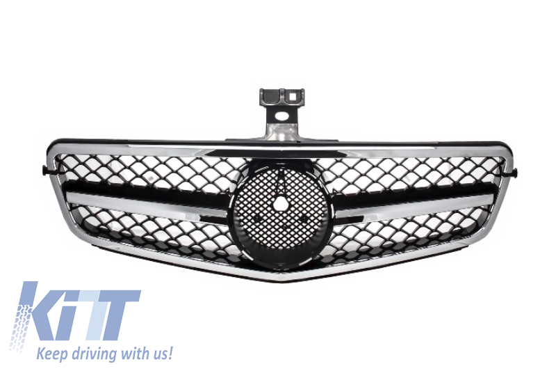 For BENZ 08-14 W204 C-Sedan SL-C Tuning Front Frame Grille All Gloss Black  Color