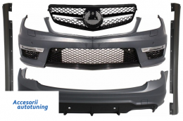 Suitable for MERCEDES C-Class W204 Facelift C63 Body Kit T-Modell S204 Station Wagon Estate with Front Grille Sport Black Glossy - COCBMBW204C63AVBCSL