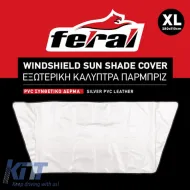 Sun Shade Cover XLarge 280x110cm Silver PVC Leather Feral 1 Piece-image-6321160
