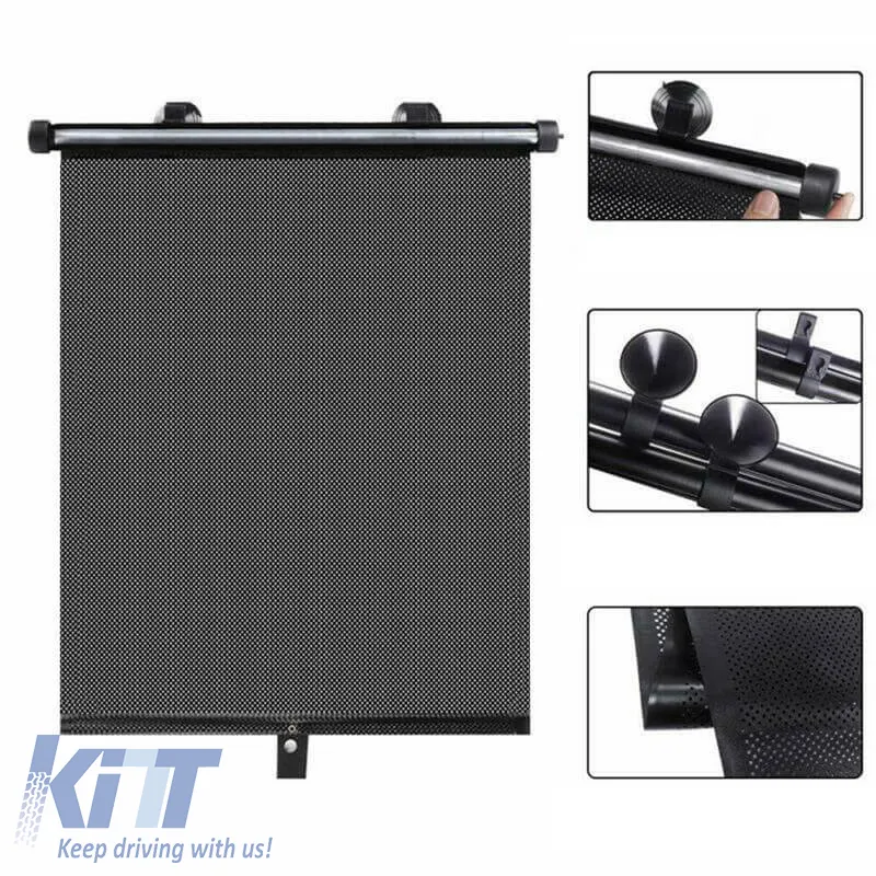 Sun Shade Interior Car Side Windows Roller 40 x 45cm 2 Pieces 13394