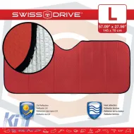 Sun Shade Interior Front Windshield UV Reflecting Foldable Red Matte Large ΜΑΤΤRED 145 x70 cm 1 Piece-image-6304352