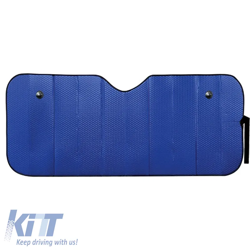 Sun Shade Interior Front Windshield UV Reflecting Foldable Blue Matte Large MATTBLU 145 x70 cm 1 Piece