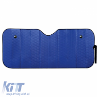 Sun Shade Interior Front Windshield UV Reflecting Foldable Blue Matte Large MATTBLU 145 x70 cm 1 Piece