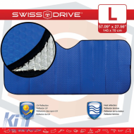Sun Shade Interior Front Windshield UV Reflecting Foldable Blue Matte Large MATTBLU 145 x70 cm 1 Piece