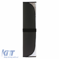 Sun Shade Interior Front Windshield UV Reflecting Foldable ''Black'' Feral Black Matte Medium 145 x 60 cm 1 Piece