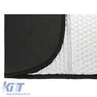 Sun Shade Interior Front Windshield UV Reflecting Foldable ''Black'' Feral Black Matte Medium 145 x 60 cm 1 Piece-image-6304980