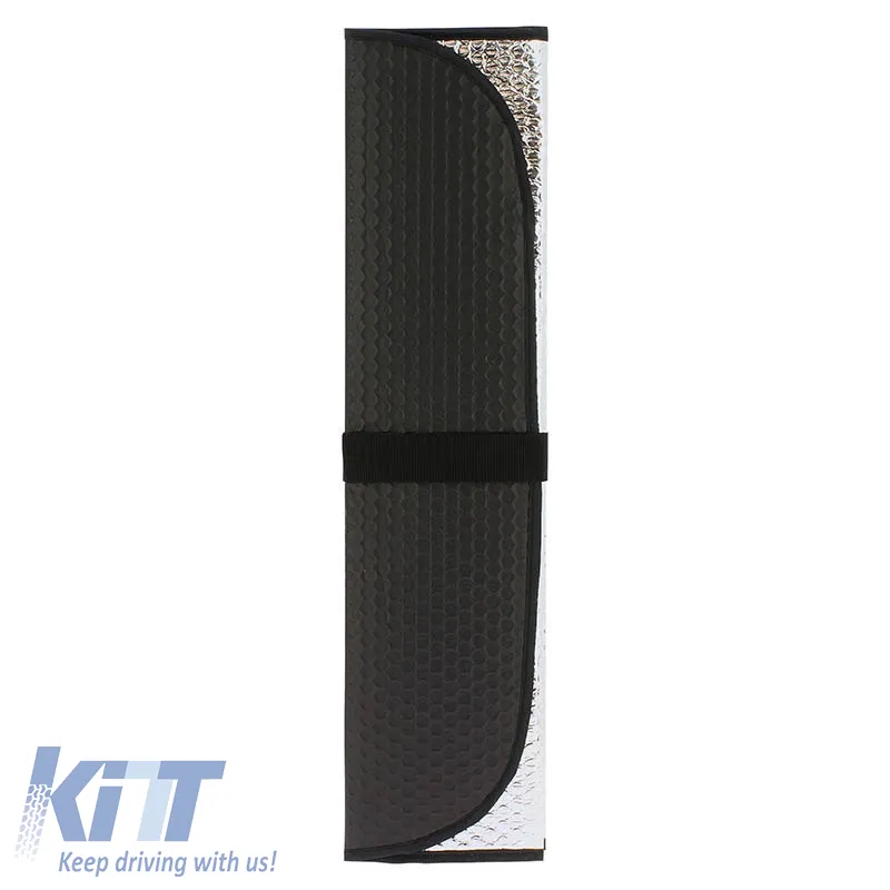 Sun Shade Interior Front Windshield UV Reflecting Foldable ''Black'' Feral Black Matte Large 145x70cm 1 Piece