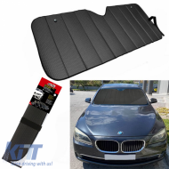 Sun Shade Interior Front Windshield UV Reflecting Foldable ''Black'' Feral Black Matte XX-Large 175 x 90 cm 1 Piece