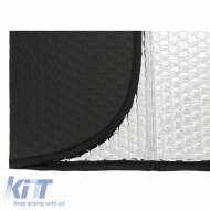Sun Shade Interior Front Windshield UV Reflecting Foldable ''Black'' Feral Black Matte X-Large 145 x 80 cm 1 Piece