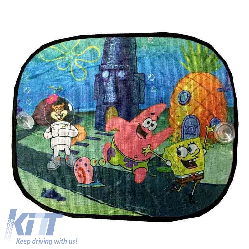 Sun Shade Interior Side Windows Car Sponge Bob Family 37 x 45 cm 2386 2 Pieces