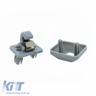Sunvisor Clip suitable for Audi A1 8X, A3 8P, A4 B6, B7, B8, A5 8T, Q3 8U, Q5 8R, TT 8J, Seat Exeo 1 Piece Grey