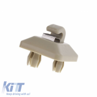 Sunvisor Clip suitable for Audi A1 8X, A3 8P, A4 B6, B7, B8, A5 8T, Q3 8U, Q5 8R, TT 8J, Seat Exeo 1 Piece Beige