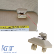 Sunvisor Clip suitable for Audi A1 8X, A3 8P, A4 B6, B7, B8, A5 8T, Q3 8U, Q5 8R, TT 8J, Seat Exeo 1 Piece Beige