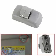 image-4-Sunvisor Clip suitable for VW Golf 3, 4, Lupo, Caddy 9K, Polo 6N 1 Piece Grey