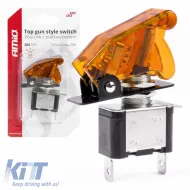 Switch Aircraft Type ON/OFF Led Single 12/24 Volt 20A Illuminated Yellow Amio 03094-image-6311657