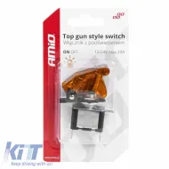 Switch Aircraft Type ON/OFF Led Single 12/24 Volt 20A Illuminated Yellow Amio 03094-image-6311661
