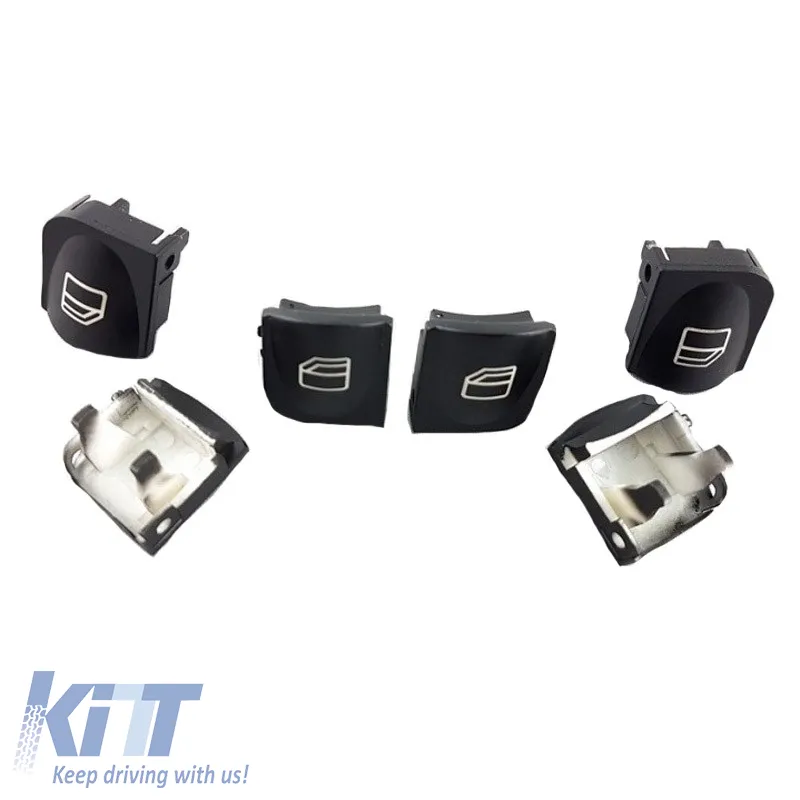 Switch Button Covers suitable for Left Electric Car Windows for Mercedes C-Class W203 / CLK W209 2 Pieces EK0013