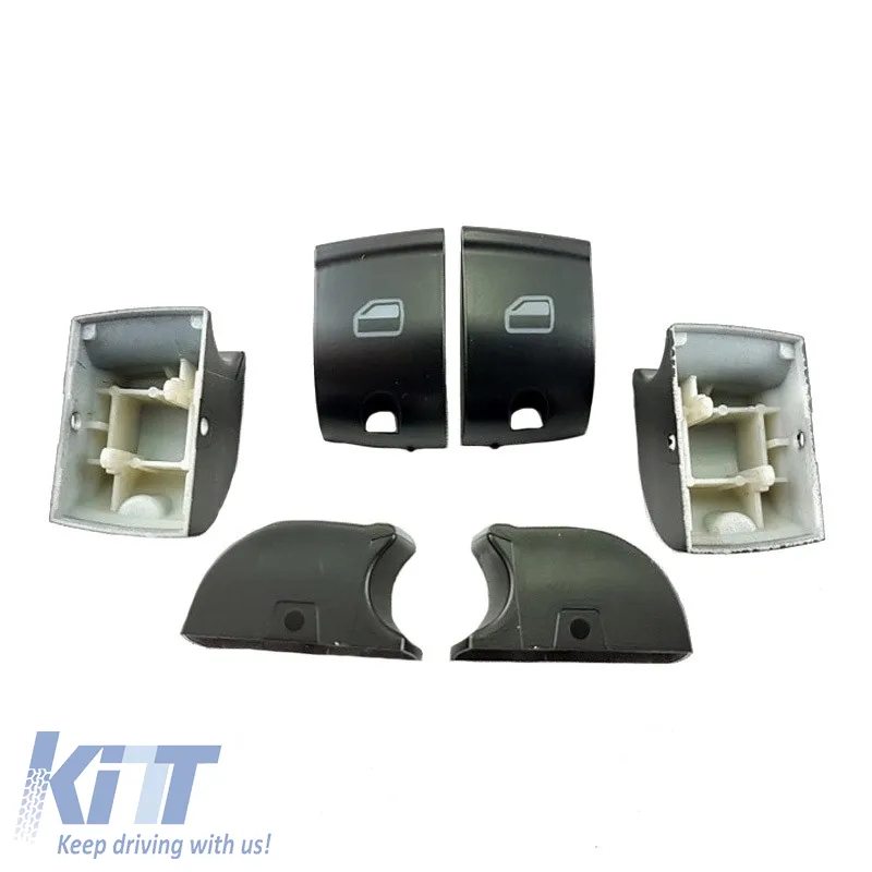 Switch Button Covers suitable for Left Electric Car Windows for Audi A3 / A6 / Q7 2 Pieces EK0186