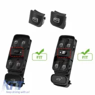 Switch Button Covers suitable for Left Electric Car Windows for Mercedes C-Class W203 2 Pieces-image-6304832