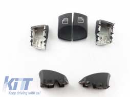 Switch Button Covers suitable for Left Electric Car Windows for Mercedes-Benz Sprinter W906 / VW Crafter 2 Pieces