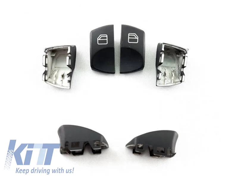 Switch Button Covers suitable for Left Electric Car Windows for Mercedes-Benz Sprinter W906 / VW Crafter 2 Pieces