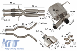 Système d'échappement Embouts pour Range Rover Sport L494 14-17 Valve Petrol V6--image-6045233