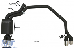 Système d'échappement pour BMW 5 F10 11-16 102-433/70RS Twin Double tuyaux d'échappement-image-6072885