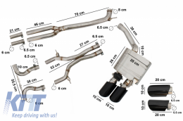 Système d'échappement pour Porsche Panamera 18+ Soupape 3.0 L Turbocharged V6--image-6045359