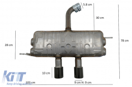 Système d'échappement pour VW Golf 5 R32 Golf 6 R20 2003-2013 Silencieux Catback R20 R32 Pointes noires brillantes-image-6095449