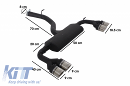 Système d'échappement pour VW Golf 7 VII 13-17 Embouts silencieux R Design-image-6049971