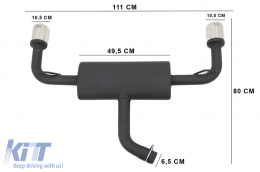 Système d'échappement pour VW Golf 7 VII 13+ Embouts de silencieux GTI Design-image-6004701