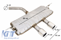 Système d'échappement pour VW Golf 7 VII Mk7 2013-2019 R400 R-Design Quad-image-6040724