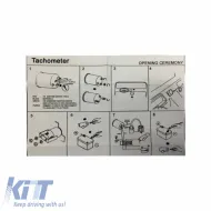 Tachometer R.P.M. Auto Gauge Smoke 60mm Super White Electrical-image-6300793