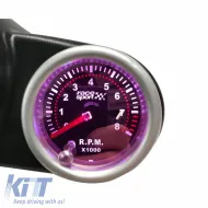 Tachometer R.P.M. Racesport Mirror Look Smoke 52mm with 7 Colors-image-6301890