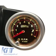 Tachometer R.P.M. Racesport Mirror Look Smoke 52mm with 7 Colors-image-6301892