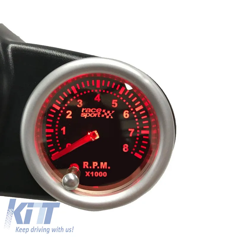 Tachometer R.P.M. Racesport Mirror Look Smoke 52mm with 7 Colors
