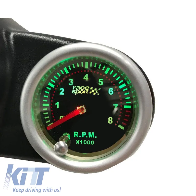 Tachometer R.P.M. Racesport Mirror Look Smoke 52mm with 7 Colors