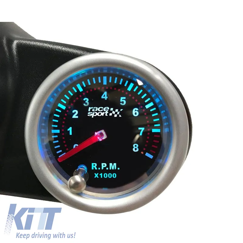 Tachometer R.P.M. Racesport Mirror Look Smoke 52mm with 7 Colors