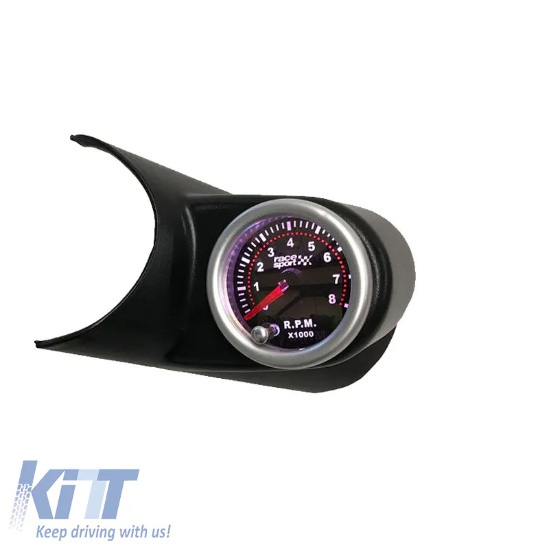 Tachometer R.P.M. Racesport Mirror Look Smoke 52mm with 7 Colors
